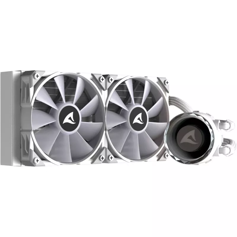 S80 RGB White AIO 240mm šķidruma dzesēšana balta