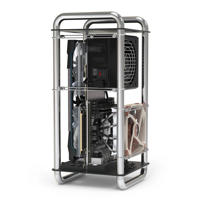 Datora korpuss Streacom DA6 XL Mini-ITX - hroms