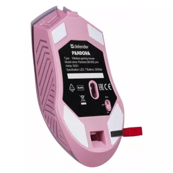Bezvadu spēļu pele DEFENDER P ANDORA PINK
