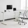 Rokas regulējams augstuma galds Ergo Office, max 40 kg, max augstums 117 cm, ar virsmu stāvus un sēdus darbam, ER-401 W