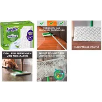 Swiffer sauso putekļu salvetes, 72 gab. – vienreizlietojamie putekļu savācēji Swiffer slotiņām