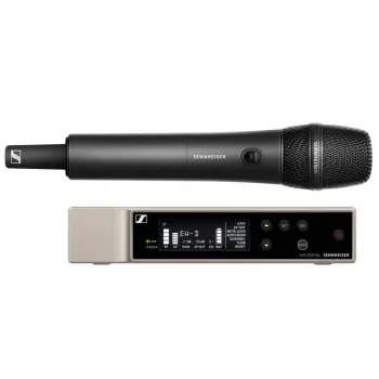 Dinamiskais vokālais mikrofons ar UHF bezvadu sistēmu Sennheiser EW-D 835-S, kardioīds, max SPL 154 dB, Bluetooth, XLR-3