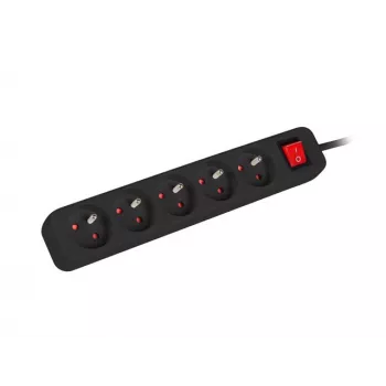 Pagarinātājs Lanberg PS1-05E-0300-BK 3 m 5 kontaktligzdas Iekštelpām Balts
