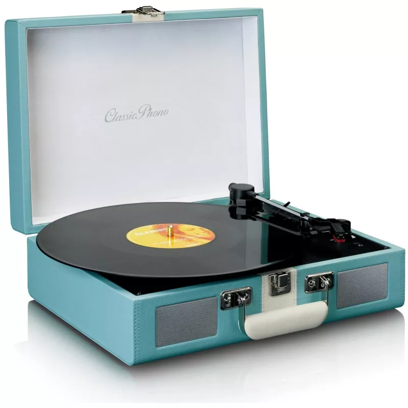 Belt-drauga audio atskaņotājs Lenco TT-110 Blue White Semi Automatic