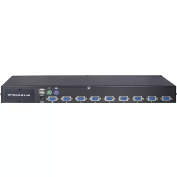Inter-Tech KVM AS-9108DU 8-portu KVM slēdzis, rack montāžai, melns (88887233)