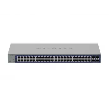 Pārvaldāms Gigabitu Ethernet slēdzis Netgear GS752TX, 48x RJ-45 10/100/1000, 10G atbalsts, 1U plaukts, pelēks