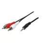Audio kabelis 3.5mm LogiLink CA1043 5m Melns
