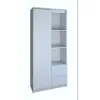 Biroja grāmatplaukts Top e Shop RS-80 BILY BIEL, balta skaidu plātne, 7 plaukti, 800×350×1800 mm
