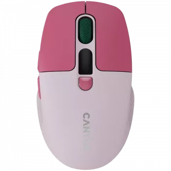 Canyon MW-26 - 2in1 bezvadu optiskā pele Bluetooth / 2.4 GHz - klusa - rozā
