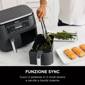 Ninja AF300 Divu zonu gaisa fritieris 7.6 L 1690 W Melns