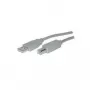 USB kabelis S/CONN 5m USB 2.0 A - USB 2.0 B Pelēks