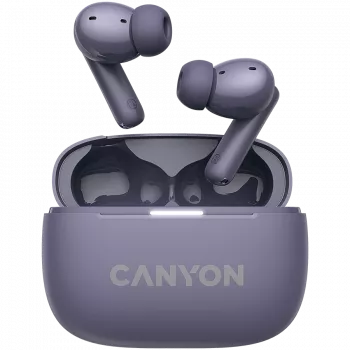 Canyon CNS-TWS10PL Bezvadu austiņas True Wireless Stereo (TWS) Iekšauss zvaniem/mūzikai/sportam/ikdienai USB Type-C Bluetooth Violeta