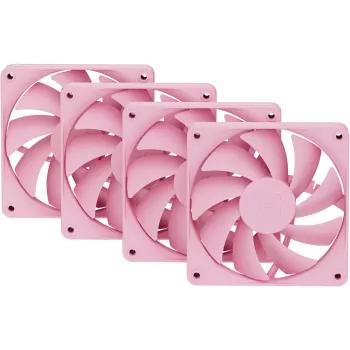Datora dzesēšanas ventilators HYTE FA12-SM-4 120 mm, 1500 RPM, 72 m³/h, 1.6 mmH2O, FDB, rozā, 4 gab.