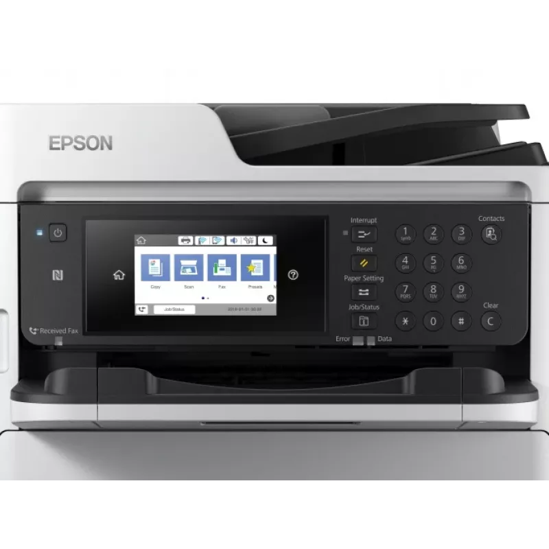 Epson WorkForce Pro WF-M5799DWF Printeris Melnbalts Daudzfunkciju A4, Skaitītājs No 100k Līdz 180k (Lietots)