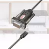 Seriālais kabelis Unitek Y-1105K — 1.5 m melns, DB-9 vīrietis uz DB-9 vīrietis