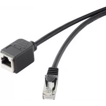 Renkforce 1464709 RJ45 tīkla pagarinājuma kabelis, Cat5e F/UTP, 5 m, melns
