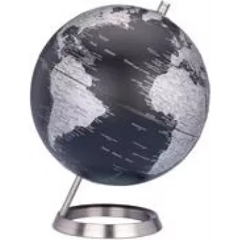 TROIKA Globe G2507-BKSI/CB 23.5 cm dekoratīvs globuss melns/sudrabs