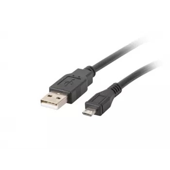 USB 2.0 kabelis LANBERG CA-USBM-10CC-0018-BK, Micro-USB B uz USB A, 1,8 m, melns