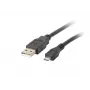 USB 2.0 kabelis LANBERG CA-USBM-10CC-0018-BK, Micro-USB B uz USB A, 1,8 m, melns