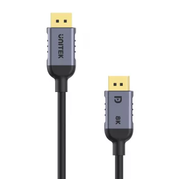 UNITEK C1628GY01-1M DisplayPort kabelis, melns, pelēks