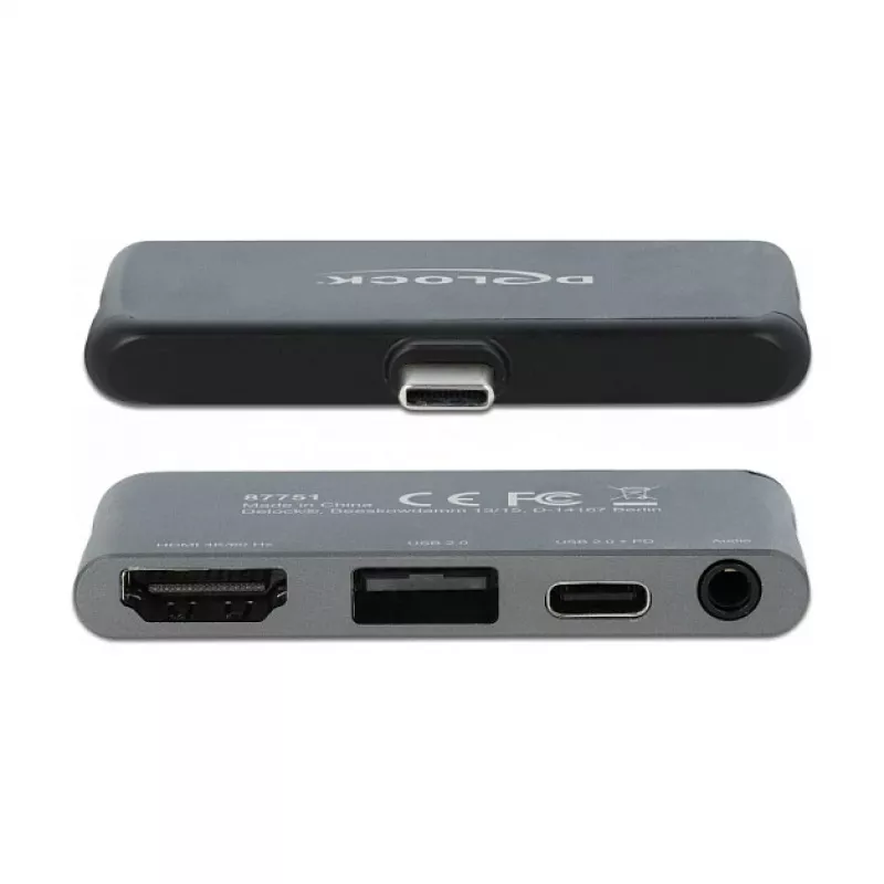 DeLOCK Mini Docking Station 4K 60 Hz saderīga ar iPad Pro un USB-C ierīcēm