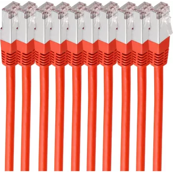 Tīkla kabelis ShiverPeaks BS75711-HR-SET10 Sarkans 1m Cat6 S/FTP