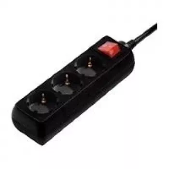Hama 00108816 pārsprieguma aizsargs Melns 3 AC kontaktligzdas 230 V 3 m