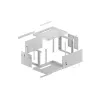 Pie sienas montējams 19 collu instalācijas skapis LANBERG WF01-6404-00S 4U 600×450 mm, pelēks