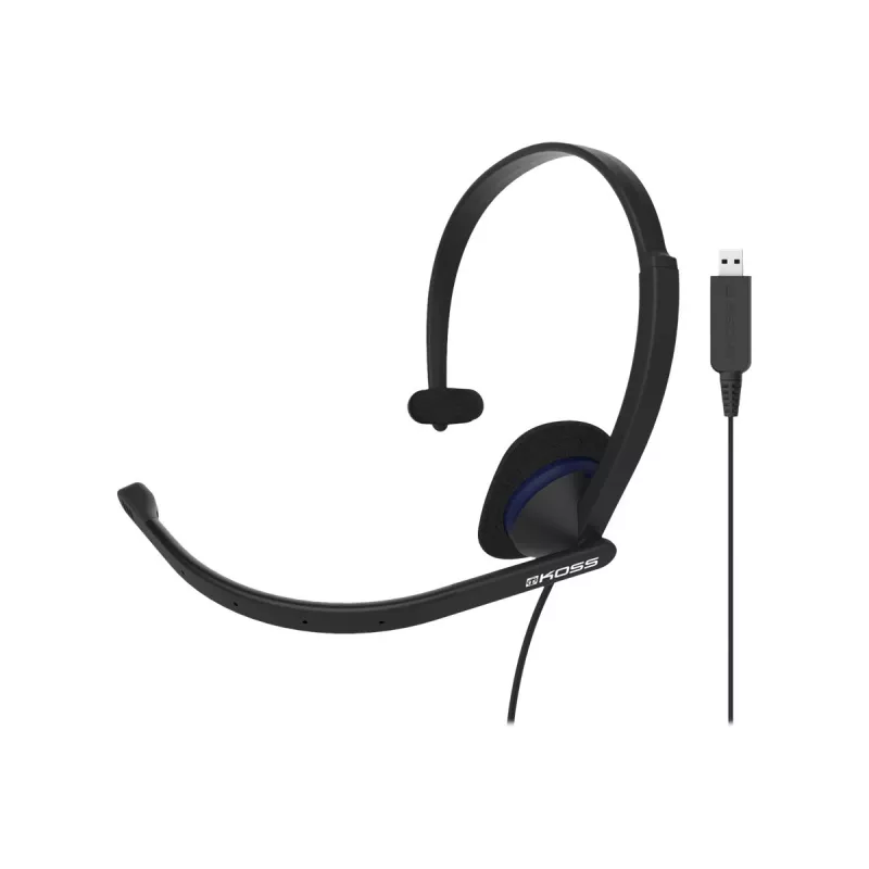 Koss CS195 USB austiņas ar mikrofonu, vadu, on-ear, melnas