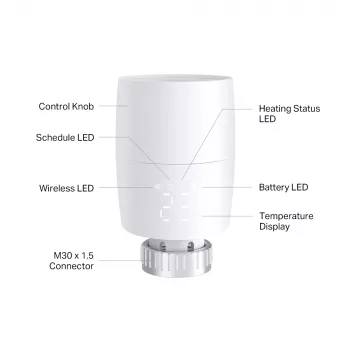 TP-Link Kasa KE100 Viedais termostata radiatora vārsts