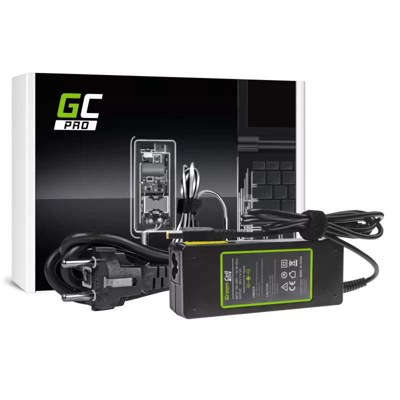 Strāvas adapteris Green Cell AD39AP 90W AC-DC 20V 4,5A Lenovo (iekštelpām) Melns