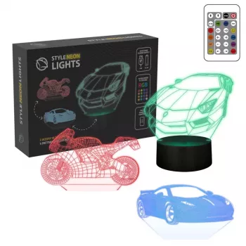 LED transportlīdzekļa RGB 3D gaismas dekorācija MANTA SNL120RGB