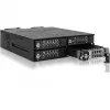 ICY DOCK ToughArmor MB720MK-B V3 - 4x PCIe 4.0 M.2 NVMe uz 4x OCuLink 5.25 collu nodalījuma mobilais plaukts, metāls, melns, ar atslēgas slēdzi (tri-mode saderīgs)
