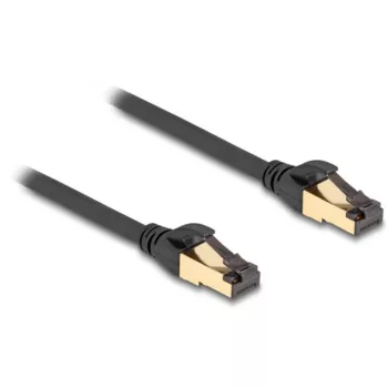 DeLOCK RJ45 Cat.6A S/FTP tīkla kabelis vīrietis-vīrietis 10m Melns