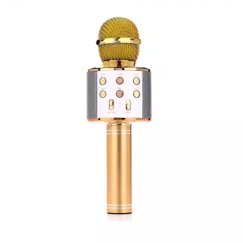 Mikrofons MANTA MIC10-G zelta krāsā ar kardioīdu uztveršanas rakstu