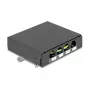 DELOCK Blank Panel 4-port Keystone RJ moduļiem, melns, metāls – galda/sienas/DIN-sliedes montāžai