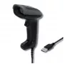 Rokas svītrkodu lasītājs QOLTEC 50863 — 1D/2D skeneris, USB vads, LED sensors, melns, 5V, 1.8 m kabelis