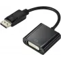 Renkforce RF-5771774 DisplayPort / DVI Adapter [1x DisplayPort Spraudnis - 1x DVI Ligzda 24+5 kont.] Melns PVC Apvalks 15 cm