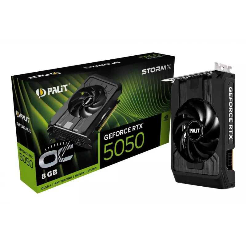 Grafikas karte Palit GeForce RTX 5050 StormX OC — 8 GB GDDR6, 128 bitu, PCIe 5.0