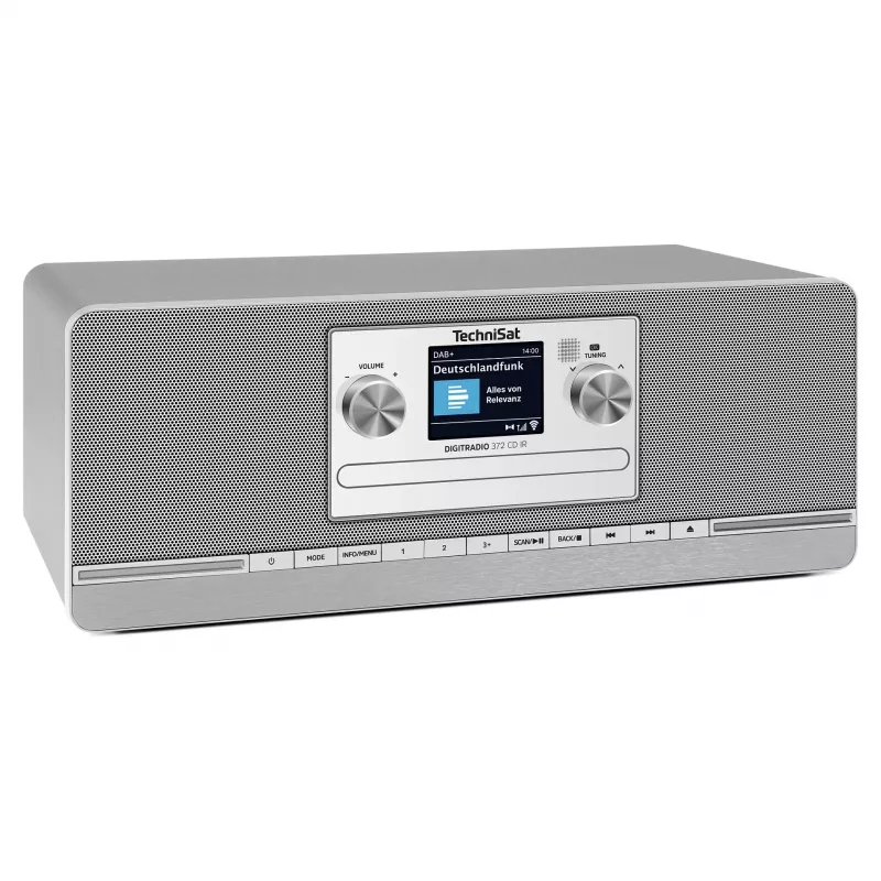 TechniSat DIGITRADIO 372 CD IR interneta, analogā un digitālā radio, antracīts/sudrabs
