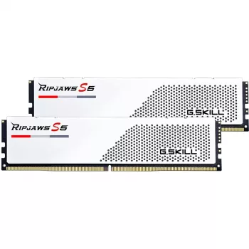 G.Skill Ripjaws S5 64 GB (2x 32 GB) DDR5-5600 Dual-Kit, balts, INTEL XMP