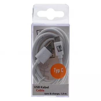 USB kabelis 2GO 795925 1m Micro-USB B USB-C USB 3.2 Gen 1 Balts
