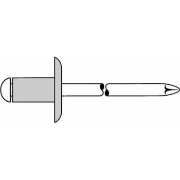 Aklā kniede GESIPA 5x16 mm Al/A2 paneļiem 10.0–12.0 mm, iepakojumā 250 gab.