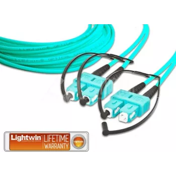 Lightwin LDP-50 SC-SC 4.0 OM3 optiskās šķiedras kabelis 4 m akvamarīna krāsā (LDP-50 SC-SC 4.0 OM3)