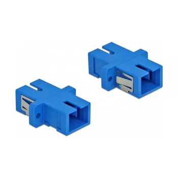 Šķiedru optikas adapteris SC sieva-SC sieva, DELOCK 85990, zils, 4 iepakojumā
