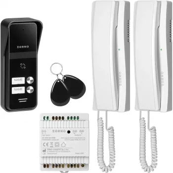 Intercoms ORNO OR-DOM-BA-936ZD/W 2-vadu/2-dzīvokļu