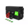 Green Cell INV09 tīkla sprieguma pārveidotājs 12V->230V 1000W melns