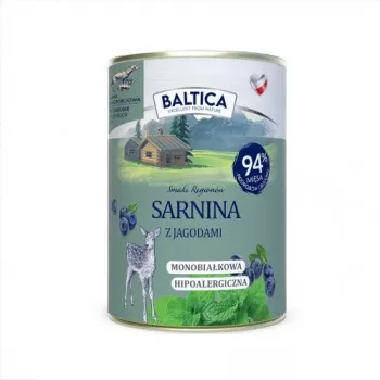 BALTICA regional flavours Staltbrieža gaļa ar ogām - mitrā suņu barība - 400g