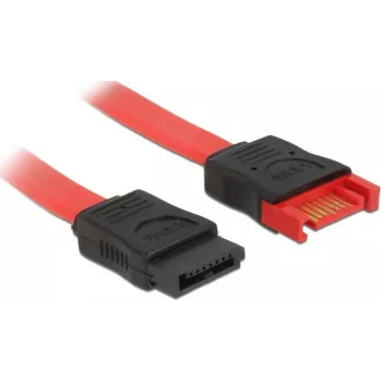 SATA kabelis DeLOCK 83952 0,2m SATA 7-pin Melns Sarkans