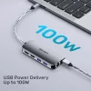 USB-C Hubs Unitek D1122A01 ar 2x HDMI 4K un 100W Power Delivery